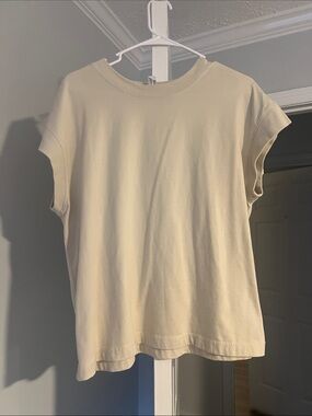 LIVE AND TELL L.A.T. Cream Ladies Tee - Small